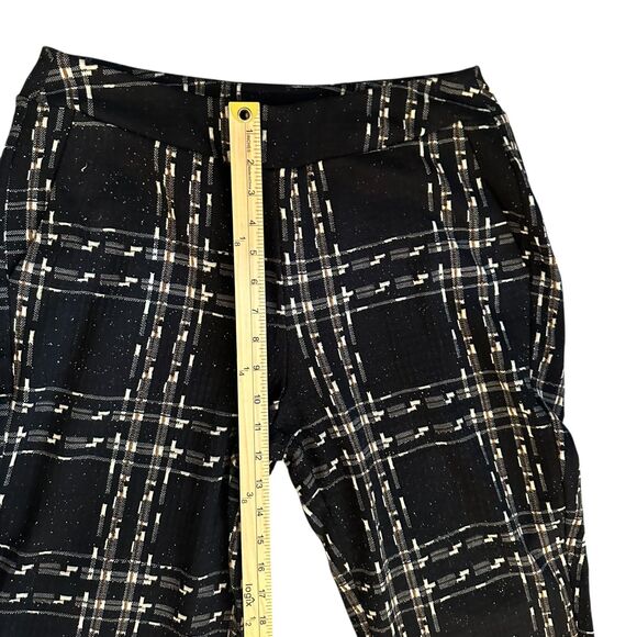 Habitat Black, Brown and White Plaid Pull On Straight Leg Pants Pockets Size M - Picture 8 of 8
